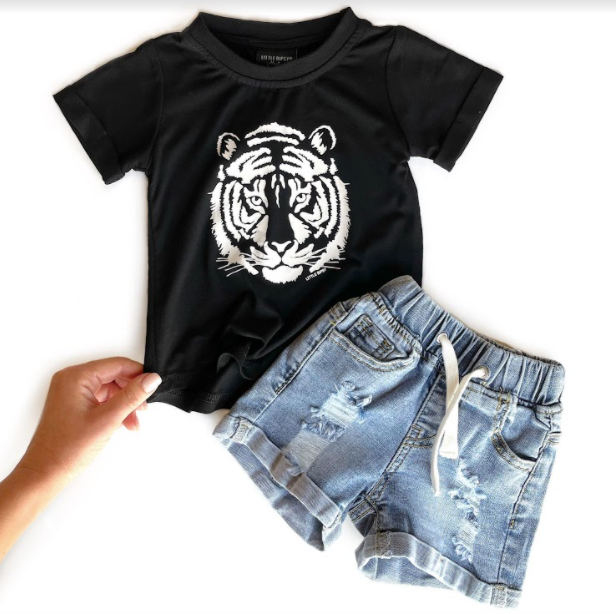 Little Bipsy - Tiger Tee in Black and White