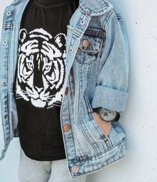 Little Bipsy - Tiger Tee in Black and White