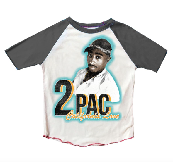 Rowdy Sprout - Tupac Tee in Cream/Off-Black
