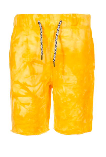 Boys yellow tie dye shorts