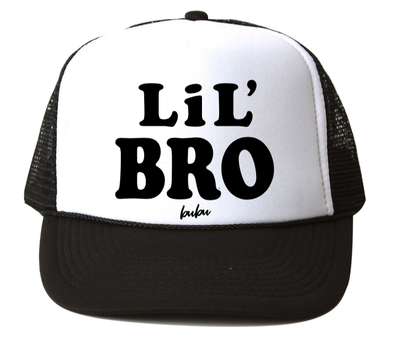 Bubu - Baby/Toddler/Kids Trucker Hats - LIL BRO in Black/White