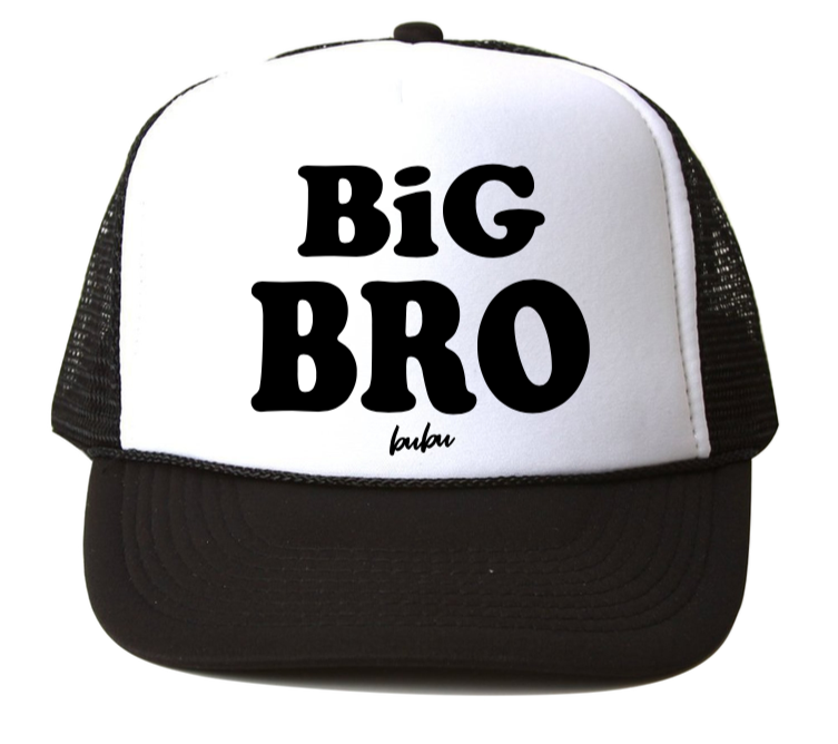Bubu - Baby/Toddler/Kids Trucker Hats - BIG BRO in Black/White