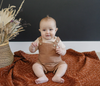 Mebie Baby - Linen Overalls in Camel