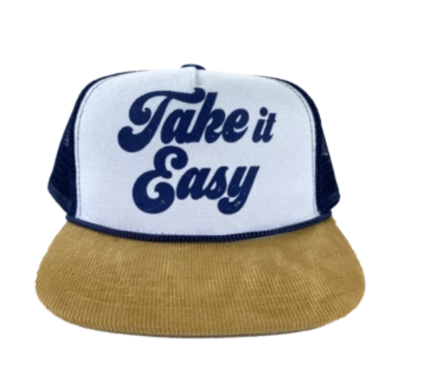Tiny Whales - Take It Easy Trucker Hat in Navy/Khaki