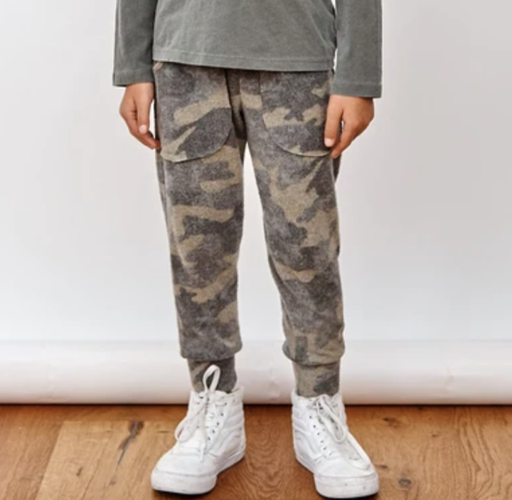 Joah Love - Lew Joggers in Olive Brushed Camo