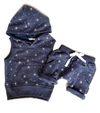 Little Bipsy - Sleeveless Star Hoodie in Navy