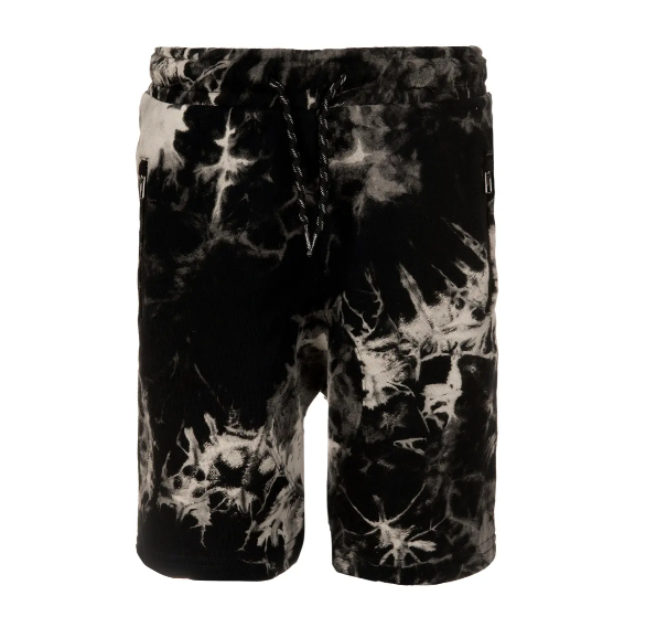 boys black marble shorts