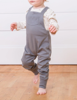 Colored Organics - Baby Oli Overalls in Pewter