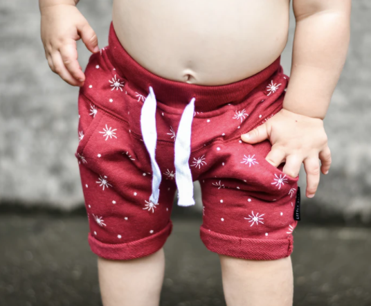 Little Bipsy - Star Harem Shorts in Red