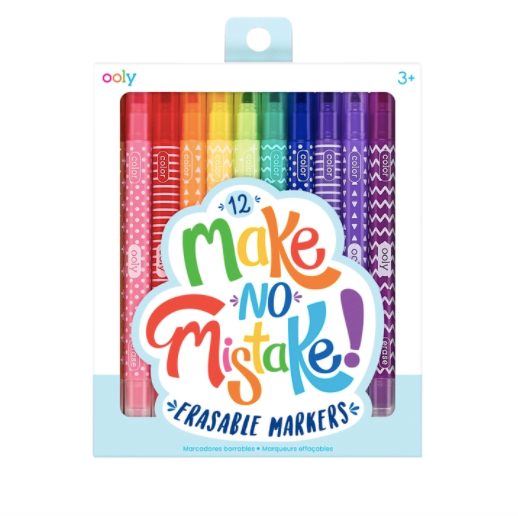 Ooly - Erasable Markers Pack of 12 Colors