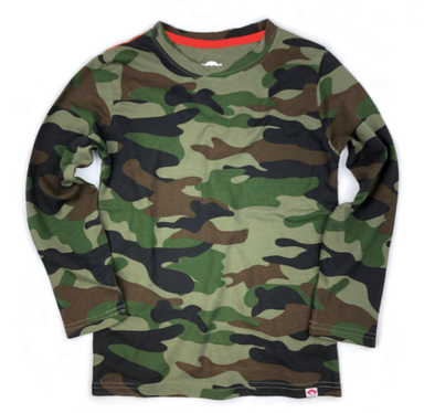 Appaman long sleeve tee in green camo