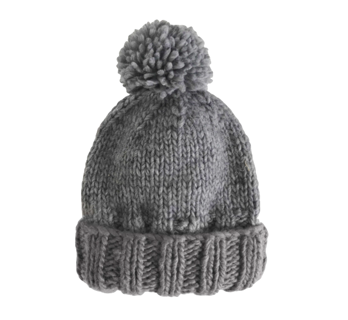 The Blueberry Hill classic pom hat zinc