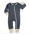 Little Bipsy Slate Blue  2-way zip romper