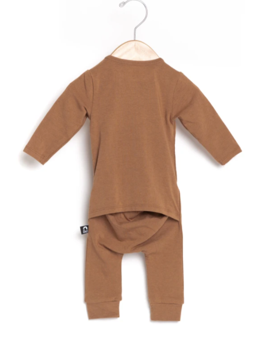 Rags - Essentials Infant Peekabooty Romper in Camel