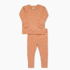 Colored Organics - Long Sleeve Jammies in Ginger Square Dots