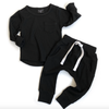 Little Bipsy - Thermal Joggers in Black (3-6mo)