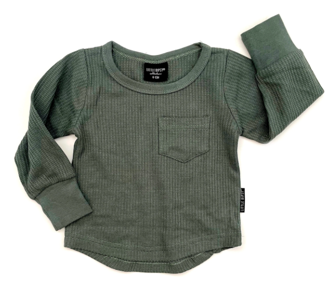 Little Bipsy - Thermal Long Sleeve Top in Forest