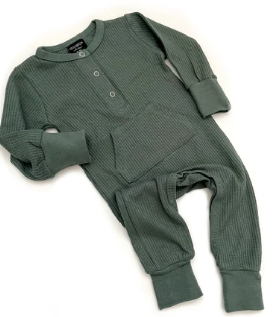 Little Bipsy - Thermal Romper in Forest