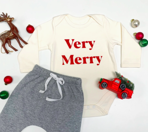 Emerson and Friends - Very Merry Long Sleeve Baby Onesie