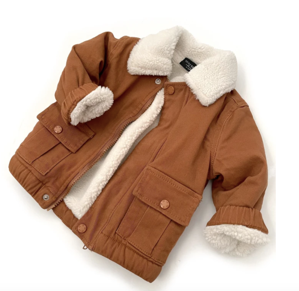 Little Bipsy - Sherpa Lined Jacket in Camel