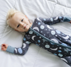 Little Sleepies - To the Moon and Back Bamboo/Viscose Zippy in Blue