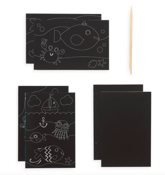 Ooly - Mini Scratch & Scribble Kit Friendly Fish