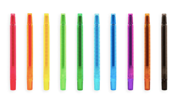 Ooly - Yummy Yummy Scented Twist Up Crayons Pack of 10