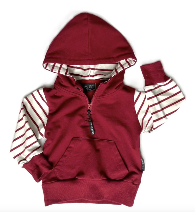 Little Bipsy - Holiday Hoodie in Cranberry