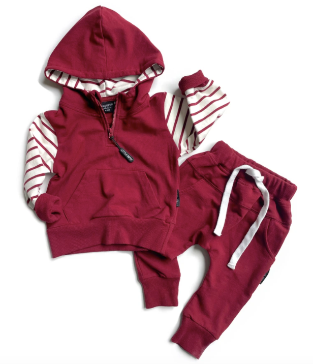 Little Bipsy - Holiday Hoodie in Cranberry