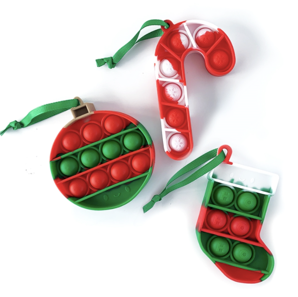 OMG POP Fidgety - Holiday/Christmas Mini Pop It Ornament - Assorted Colors/Styles