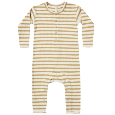 Quincy Mae ribbed jumpsuit honey stripe