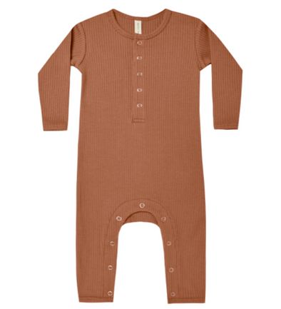 Quincy Mae ribbed jumpsuit clay