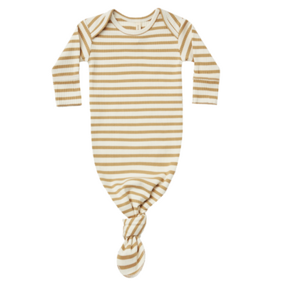 Quincy Mae ribbed gown honey stripe