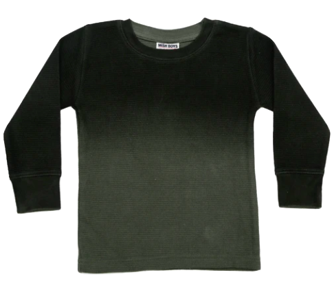 Mish Mish - Long Sleeve Thermal Shirt in Olive Ombre