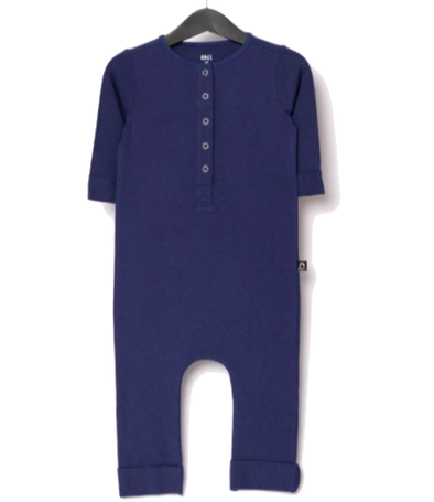 Rags - Essentials 3/4 Rolled Sleeve Henley Rag in Twilight