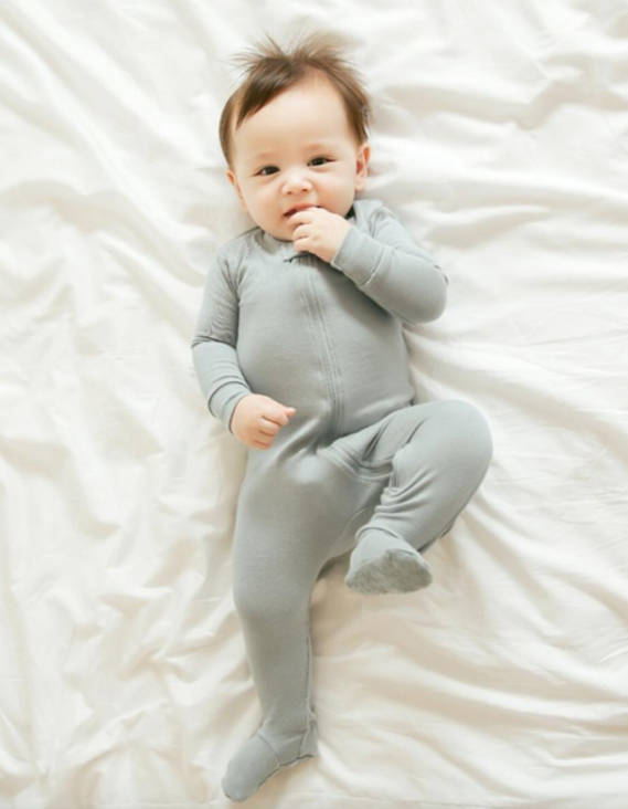 Basic Baby Modal Footies in Mint