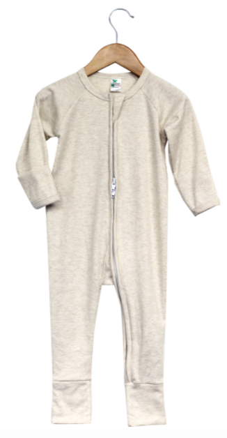 Infant Two-Way Zip One-Piece in Oatmeal