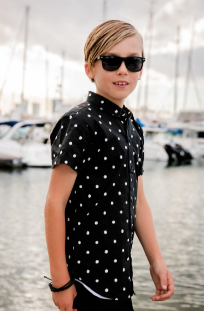 Beau Hudson - Miami Short Sleeve Button Up in Black