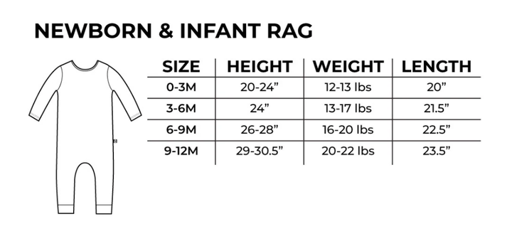 Rags - Essentials Infant Peekabooty Romper in Quarry Stripe
