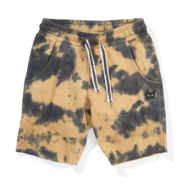 Munster Kids - Trash Track Shorts in Sand Tie Dye