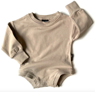 Little Bipsy - Pullover Onesie in Sand
