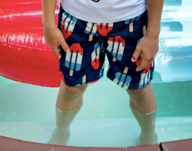 Appaman - Boys Swim Trunks in Red, White, and Blue