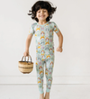 Little Sleepies - Rad Rabbits Short Sleeve Bamboo/Viscose Pajamas in Aqua