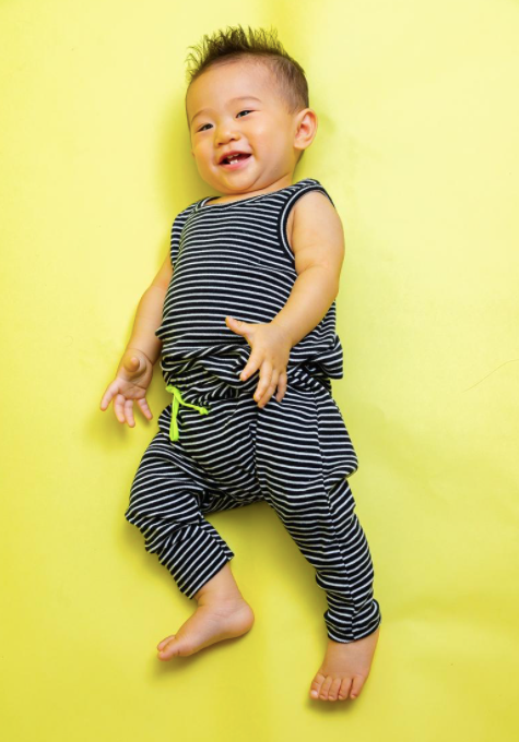 Joah Love - Baby Mav Stripe Set in Black and White Stripes