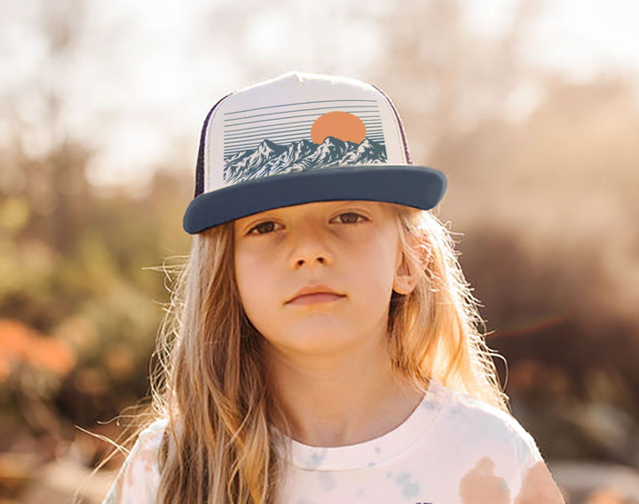 Tiny Whales - Mountains Are Calling Trucker Hat in River Blue