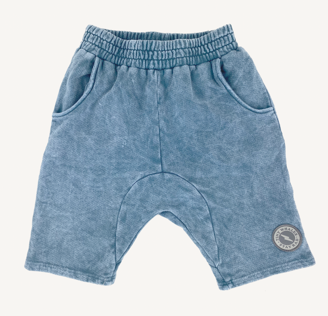 Tiny Whales - Rogue Cozy Shorts in Mineral Blue River