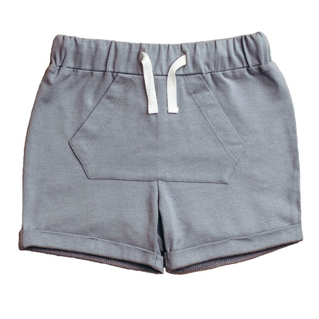 City Mouse kangaroo pocket shorts in slate