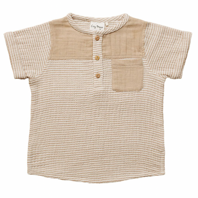 City Mouse henley in crinkle cotton
