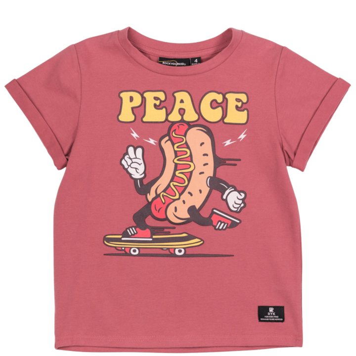 Peace Hotdog shirt by Rock Your Kid