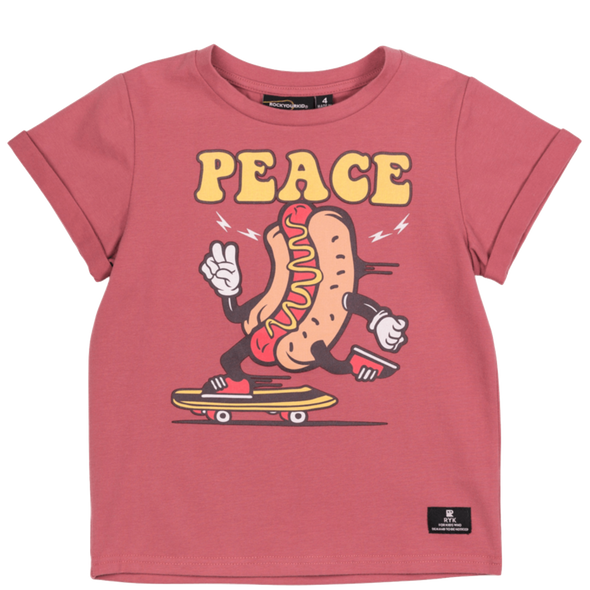Peace Hotdog shirt by Rock Your Kid